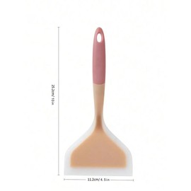 Random Color Silicone Wide Mouth Pancake Spatula, 1 Count Non-stick Pancake Egg Breakfast Spatula, Kitchen Cooking Utensils for Home Dining Room