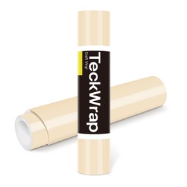 TECKWRAP Permanent Adhesive Vinyl 12" x 10ft, Glossy Beige Cream