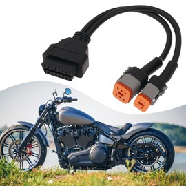 OTOTEC Motorcycle Diagnostic Adapter Cable OBD2 16 Pin to 4 Pin+6 Pin Converter Cable OBD Scanner Adapter Cable Compatible with Har-ley Davidson