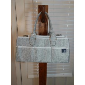 Lee Baby Co. Gray Diaper Caddy Storage Organizer Nursery Essential Portable Bag