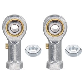 M METERXITY 2-Pack PHSB3 Rod End Bearing, #10-32 Right Thread Self-Lubricating Female Thread Steel Joint Rod Ends W Jam Nuts for Forging Machine Tools