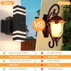 TEBLAMPUE Porch Lights with GFCI Outlet 2 Pack, Dusk to