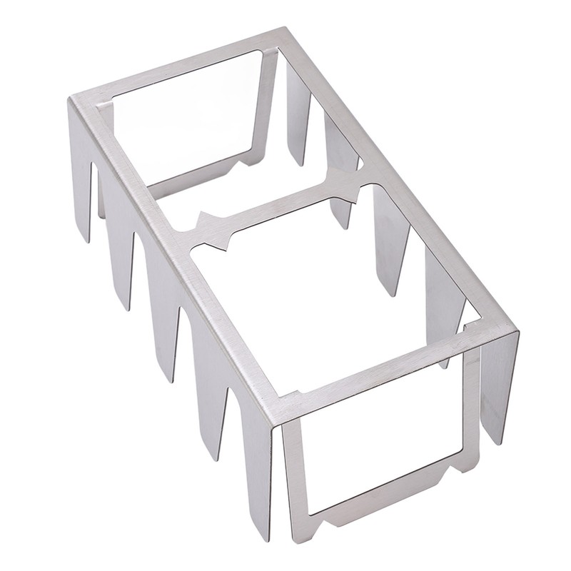 BBQ Skewer Rack Lightweight Portable Sturdy Structure Stainless Steel Wear