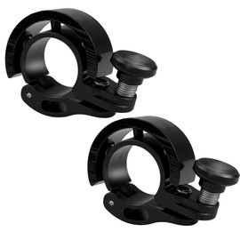 WAIZHIUA Fahrradklingel Mountainbike, 2PC Klingel Fahrrad, Crisp and Loud, Waterproof and Durable, Fit 22mm Lenker, Mini Klingel Fahrrad für Mountainbike E-Bike Kinderfahrrad(Schwarz)