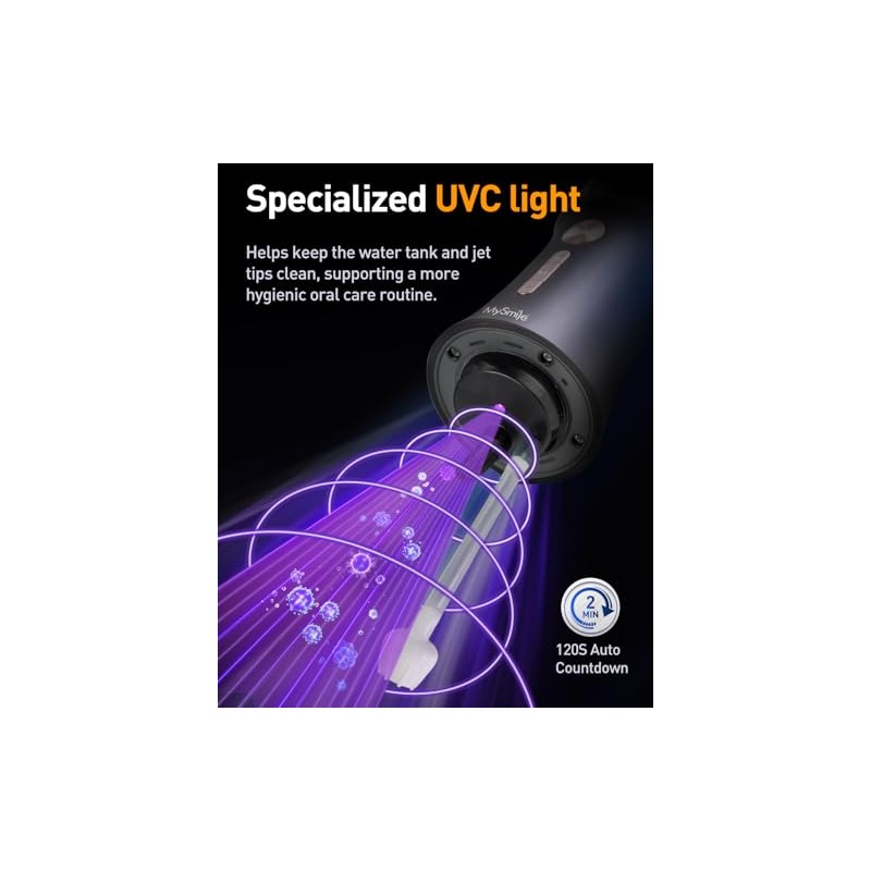 Mysmile Lp221 Uvc Irrigadores Dentales Inalámbricos Esterilizables Dientes Hilo Dental
