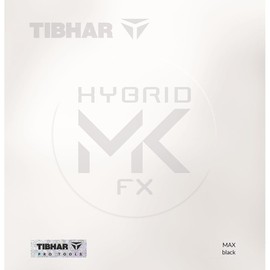 TIBHAR Table Tennis Rubber Hybrid MK FX (Black, 2.0)