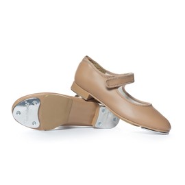 Theatricals Girls Velcro Strap Tap Shoes Tan 08.5M T9050C