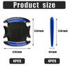 GTZTYZ 8Pcs Car Door Handle Protector Reflective Sticker,3D Carbon Fiber
