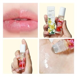 Aceite Labial Rollerball, Bálsamo Labial Transparente, #2 Watermelon | Bálsamo Labial Transparente, Diseño de Bola Rodante Transparente, Hidratante Nu