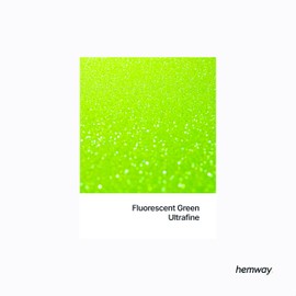 Hemway Craft Glitter Multi Purpose Flakes for Arts Crafts Tumblers Resin Epoxy Nails Wax Scrapbook Glass Schools Decorations - Fluorescent UV Neon Green - Ultrafine (1/128" 0.008" 0.2mm) 100g / 3.5oz
