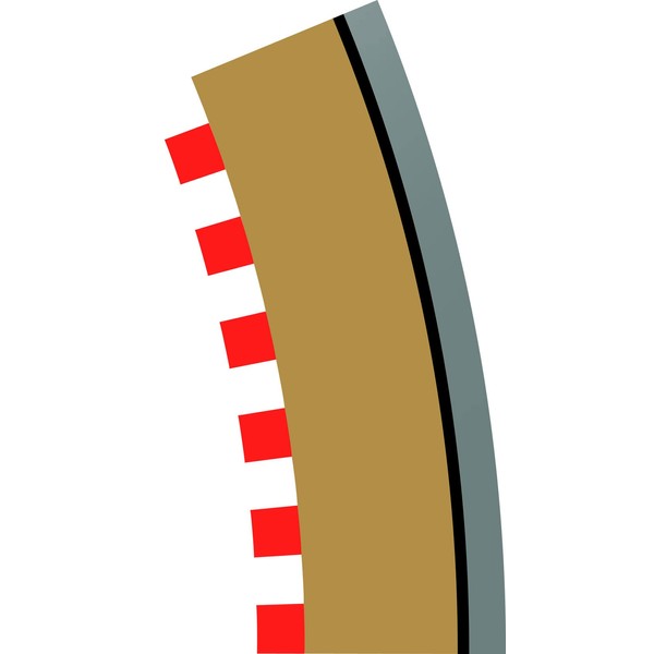 Hornby Scalextric C8239 Borders Tan Outer Radius-22.5 Degrees