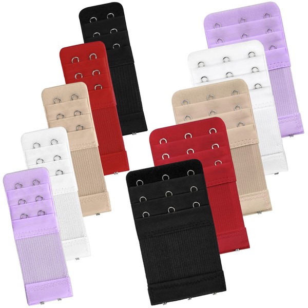Bigqin Bra Extender, Elastic Bra Extension, 3 Hooks Bra Extender