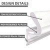 21Ft/6.5M White Kerf Weather Strip upvc Door Seal,PU Foam Draft