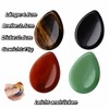 GUJOXILA Lapis Lazuli Worry Stone Rock Crystal Oval Bag Natural