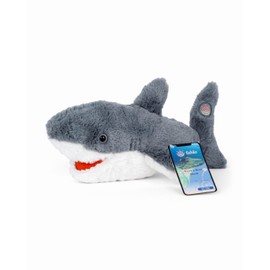 Fahlo Plush Shark with Real-Time Wildlife Tracking | Supports Conservation Efforts | Soft & Cuddly Companion with Animal Tracking Experience for Kids & Nature Lovers (Shark)