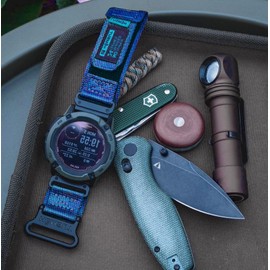 [torbollo] 22mm Garmin Belt Quick Fit Nylon Sport Band for Instinct 3 Solar 45 mm/Instinct E 45 mm/Fēnix E 47 mm/Fenix 7 Solar/Fenix 6 and More, Blue-1