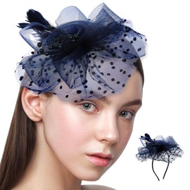 VALICLUD Fascinator Hat Tea Party Hat Mesh Bands Headwear Fascinator Headband Headwear Hair Accessories for Women and Girls