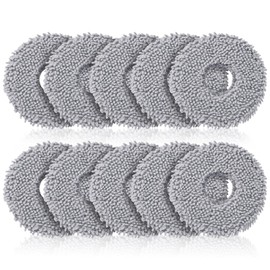 10 Pack Mop Pads for Roborock Qrevo S5V, QV 35A 35S, Saros 10R, Curvx, Curv S5X, Edge S5A, Master, Slim, Q Revo S/Pro/Plus/MaxV Robot Vacuum Cleaner, Mop Pad Replacement Accessories