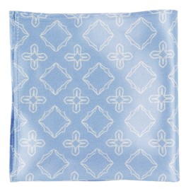 MANSPHIL Light Blue Diamonds Pocket Square for Men, 100% Silk Handkerchiefs for Tuxedo Suit, Wedding, Proms