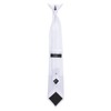 DQT Men's Plain Twill Wedding Formal Clip On Tie -