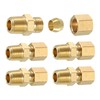 uxcell 2Pcs Brass Pipe Fitting, 3/16" OD x 1/8" NPT