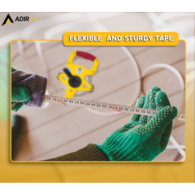 AdirPro 100 ft Fiberglass Measuring Tape | Appraiser's Tape Rule