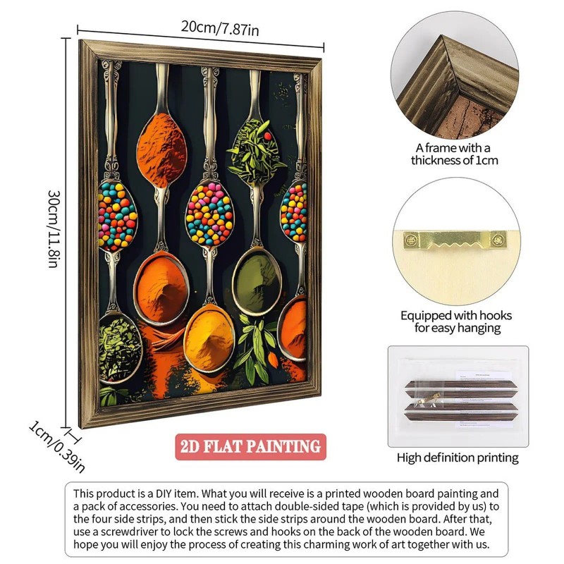 20x30cm Wood Framed Angkor Wat Ruins Paintingsize: 20*30cm/10*12Inch, color: Brown