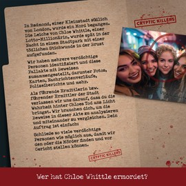 Detective Game - Cold Case - Murder Case Solving Game - Crime Game for Adults - Solve Crime Cases - Murder of a Millionaire - Cryptic Killers