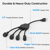 Cable Matters 2-Pack 4 Outlet Power Splitter Cord - 1.5ft,