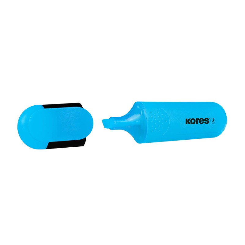 Kores - Bright Liner Plus: Blue Fluorescent Highlighter Pens, Chisel