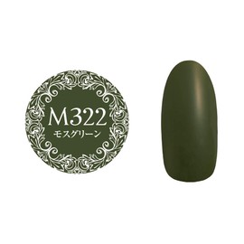 Preanfa PGU-M322 Color Gel Moss Green 322 0.1 oz (3 g) Gel Nail
