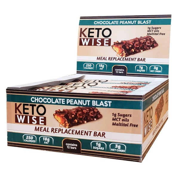 Keto Wise Meal Replacement Bar - Chocolate Peanut Blast -