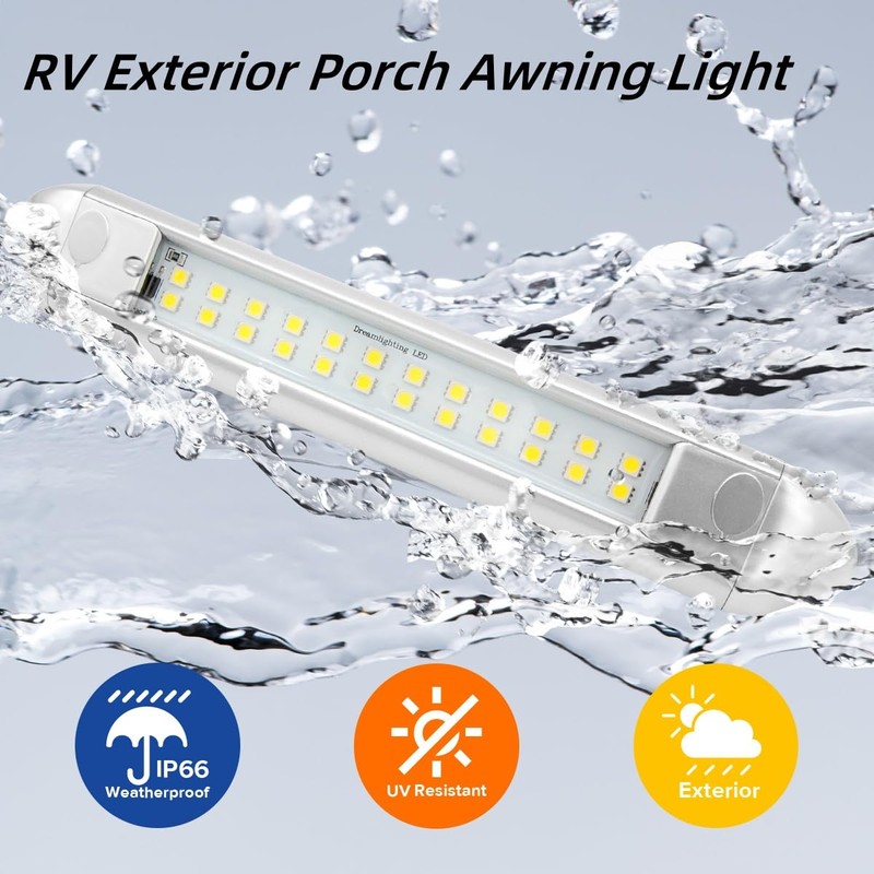 Dream lighting RV Exterior Light Fixture LED Waterproof Porch Awning