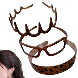 JazSwirl Tortoise Shell Headband, 3 Pcs Leopard Headband for Women, Cheetah Headbands for Women