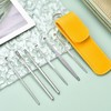 Multi-purpose Leather-Covered Keychain Ear Pick Set 6-Piece Set 10ea