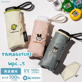 [2024] Wpc. Parasol Tamagotchi x Wpc.Tchi Blackout Embroidery One Point Dusty Pink (Mimicchi) Folding Umbrella, Ribs, 18.5 inches (47
