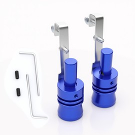 Aluminum Alloy Universal Turbo Sound Exhaust Muffler Pipe Whistle Car Roar Maker Red (blue, XL)