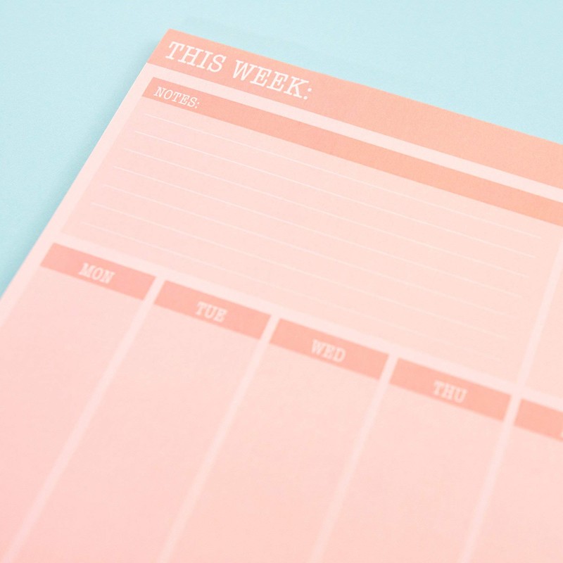 Yoobi | Weekly Calendar Planner Notepad | 60 Sheets |