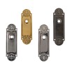 Refined antique style door trim escutcheon plate in the Polished