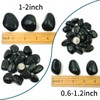 SHIZWU 1-2Inch Natural River Rocks,10LB Black Polished Pebbles for Garden