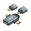 NFHK 3pcs/Set Micro & Mini HDMI to HDMI Compatible 1.4