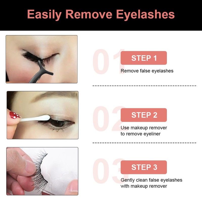 Magnetic Eyelashes, Magnetic Liquid Eyeliner, 3D Thick Long Fluffy Artificial