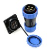ZBLZGP TY28 Solderless Plug Socket IP68 Waterproof Connector 2-9 Pin