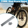 X AUTOHAUX 36pcs 14G J Bend Bike Steel Spokes 8.66"