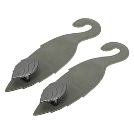 Partuto 2 Pcs Universal Car Seat Headrest Hook for Most Car, SUV, Truck Car Seat Back Organizer Hooks Sturdy Faux Leather Metal Gray 7.87"x2.17"