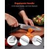 15-Piece Stainless Steel Kitchen Knife Set Wooden Block Ergonomic Handle