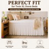 RIMELA College Dorm Bed Skirt Twin XL 36 Inch Drop,
