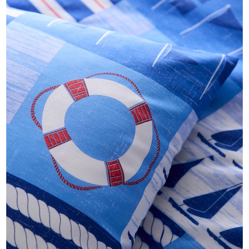 Portfolio Home Regatta Nautical Blue Single Reversible Soft Easy Care