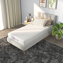 NapQueen 12 Inch Bamboo Charcoal Twin Size Medium Firm Memory Foam Mattress, Bed in a Box