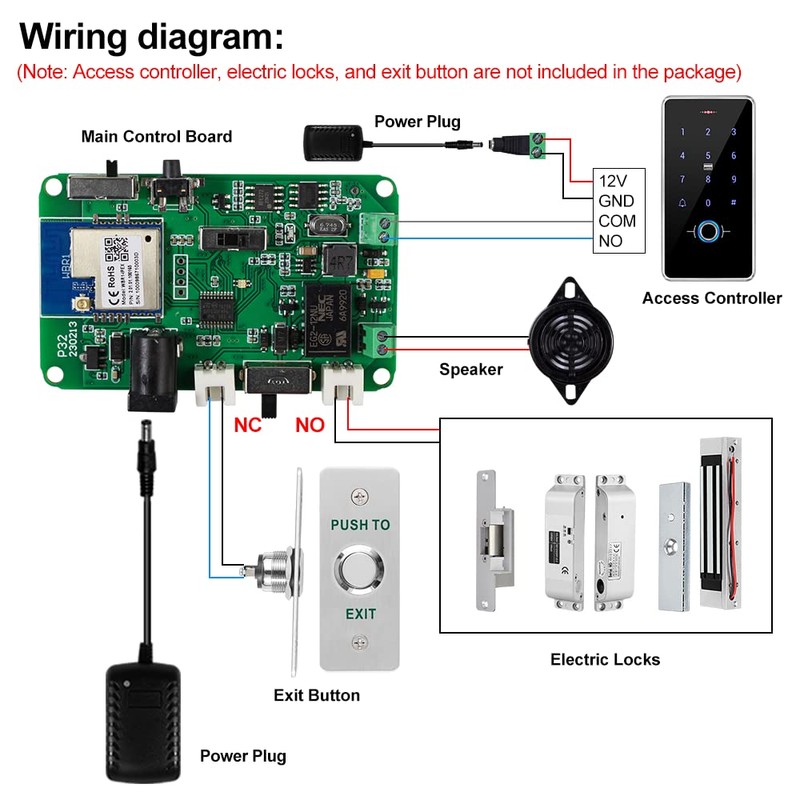 QTTYELOK WiFi Tuya Door Access Control System Kit Wireless Gate